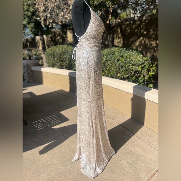 Lulus gown long formal dress prom rhinestones - Picture 8 of 14